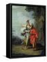 Goddess Athena Reveals Ithaca to Greek hero Ulysses-Giuseppe Bottani-Framed Stretched Canvas