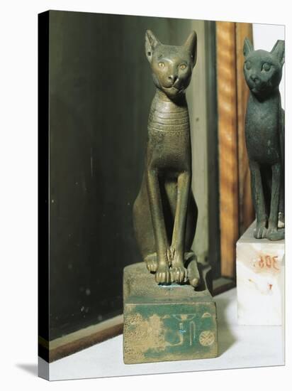 Goddess Bastet as a Cat, from Saqqara-null-Stretched Canvas