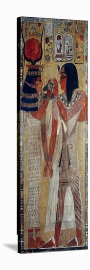 Goddess Hathor and King Sethi I-null-Stretched Canvas
