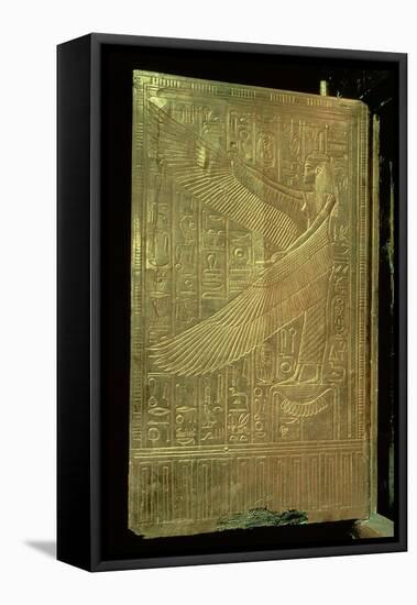 Goddess Isis, Inside of One of the Double Doors of the Third Gilded Shrine, Tomb of Tutankhamun-Egyptian 18th Dynasty-Framed Stretched Canvas