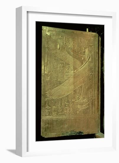 Goddess Isis, Inside of One of the Double Doors of the Third Gilded Shrine, Tomb of Tutankhamun-Egyptian 18th Dynasty-Framed Giclee Print