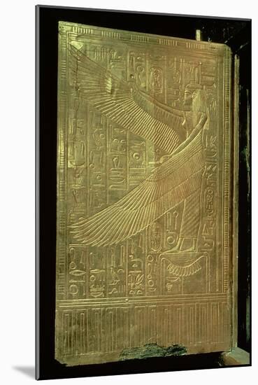 Goddess Isis, Inside of One of the Double Doors of the Third Gilded Shrine, Tomb of Tutankhamun-Egyptian 18th Dynasty-Mounted Giclee Print