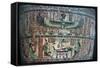 Goddess Nut, Top, and Isis, Nephthys, Deceased and His Ba, Bottom, Sarcophagus Detail-null-Framed Stretched Canvas