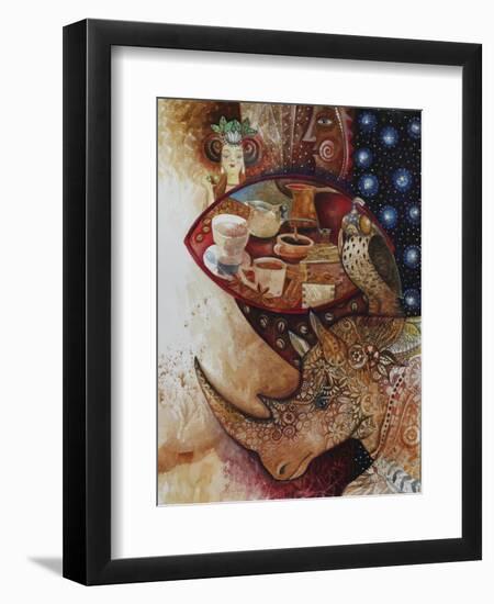 Goddess of Coffee-Oxana Zaika-Framed Premium Giclee Print