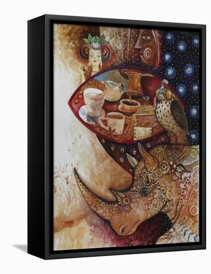 Goddess of Coffee-Oxana Zaika-Framed Stretched Canvas