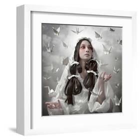 Goddess of Origami-null-Framed Art Print