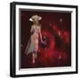 Goddess of the Stars Holding Planet Earth in Her Hand-Stocktrek Images-Framed Art Print