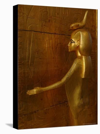 Goddess Selket, Tutankhamun Gold Canopic Shrine, Valley of the Kings, Egyptian Museum, Cairo, Egypt-Kenneth Garrett-Stretched Canvas