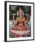 Goddess Srhi Sentamarai Laximi, Wife of Vishnu-null-Framed Art Print