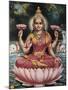 Goddess Srhi Sentamarai Laximi, Wife of Vishnu-null-Mounted Art Print