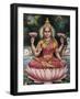 Goddess Srhi Sentamarai Laximi, Wife of Vishnu-null-Framed Art Print