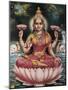 Goddess Srhi Sentamarai Laximi, Wife of Vishnu-null-Mounted Art Print