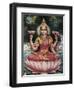 Goddess Srhi Sentamarai Laximi, Wife of Vishnu-null-Framed Art Print