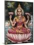 Goddess Srhi Sentamarai Laximi, Wife of Vishnu-null-Mounted Art Print