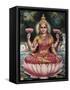 Goddess Srhi Sentamarai Laximi, Wife of Vishnu-null-Framed Stretched Canvas