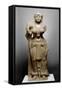 Goddess with Fly Whisk, Didarganj Patna Culture, 300 Bc-null-Framed Stretched Canvas