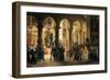 Godefroy De Bouillon Deposits in the Church of the Holy Sepulchre the Trophies of Ascalon-François Marius Granet-Framed Giclee Print