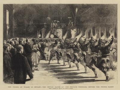 The Prince of Wales in Ceylon, the Devils' Dance at the Private Perehara before the Prince, Kandy