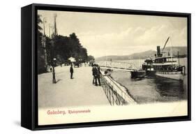 Godesberg Bonn, Dampfer an Der Rheinpromenade-null-Framed Stretched Canvas