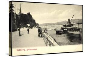 Godesberg Bonn, Dampfer an Der Rheinpromenade-null-Stretched Canvas