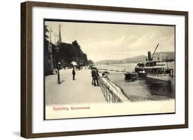 Godesberg Bonn, Dampfer an Der Rheinpromenade-null-Framed Giclee Print