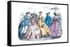 Godey's Fashions, 1865-null-Framed Stretched Canvas