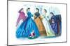 Godey's Fashions for February 1865-null-Mounted Art Print