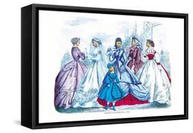 Godey's Fashions for September 1865-null-Framed Stretched Canvas