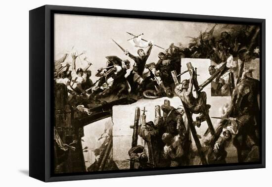 Godfrey De Bouillon at the Siege of Jerusalem-Charles Verlat-Framed Stretched Canvas