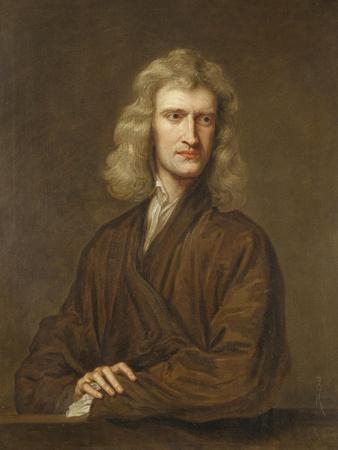 Portrait of Sir Isaac Newton, the Great Philosopher, Mathematician and Astronomer