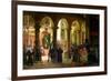 Godfrey of Bouillon Depositing the Trophies of Askalon in the Holy Sepulchre Church-Francois-Marius Granet-Framed Giclee Print