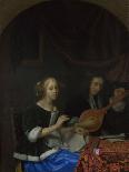 A Woman Singing and a Man with a Cittern, Ca. 1665-1667-Godfried Cornelisz Schalcken-Framed Giclee Print