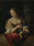 Portrait of a Lady Feeding a Parrot-Godfried Schalcken-Giclee Print