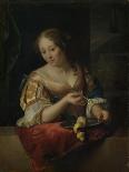 Portrait of Josina Clara Van Citters, Daughter of Josina Parduyn-Godfried Schalcken-Framed Art Print