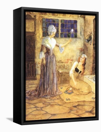 Godmother and Cinderella, 1915-Millicent Sowerby-Framed Stretched Canvas