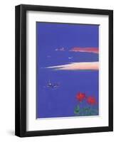 Godrevy and Blue Boat, 1999-John Miller-Framed Premium Giclee Print