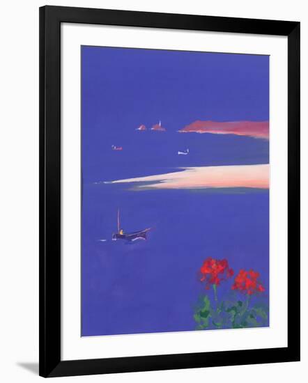 Godrevy and Blue Boat, 1999-John Miller-Framed Giclee Print