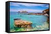 Godrevy Lighthouse, Cornwall, England, United Kingdom, Europe-Kav Dadfar-Framed Stretched Canvas