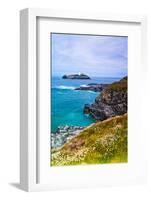 Godrevy Lighthouse, Cornwall, England, United Kingdom, Europe-Kav Dadfar-Framed Photographic Print