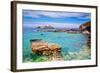 Godrevy Lighthouse, Cornwall, England, United Kingdom, Europe-Kav Dadfar-Framed Photographic Print