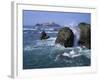 Godrevy Point Lighthouse, Cornwall, England, United Kingdom, Europe-Rainford Roy-Framed Photographic Print