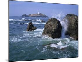 Godrevy Point Lighthouse, Cornwall, England, United Kingdom, Europe-Rainford Roy-Mounted Photographic Print