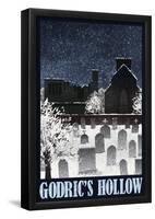 Godric's Hollow Retro Travel-null-Framed Poster