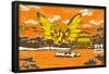 Godzilla - Ghidorah-Trends International-Framed Poster