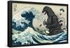 Godzilla - Great Wave-Trends International-Framed Poster