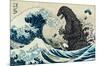 Godzilla - Great Wave-Trends International-Mounted Poster