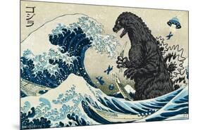 Godzilla - Great Wave-Trends International-Mounted Poster