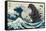 Godzilla - Great Wave-Trends International-Framed Stretched Canvas