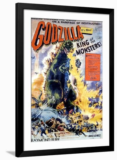 Godzilla, King of the Monsters!, 1956-null-Framed Art Print