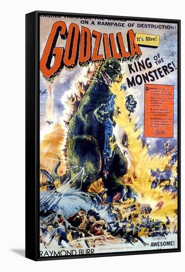 Godzilla, King of the Monsters!, 1956-null-Framed Stretched Canvas